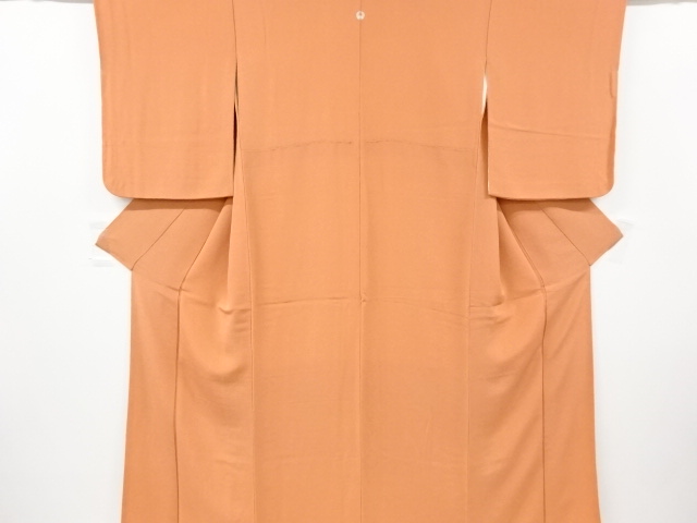 縮緬地一つ紋色無地着物